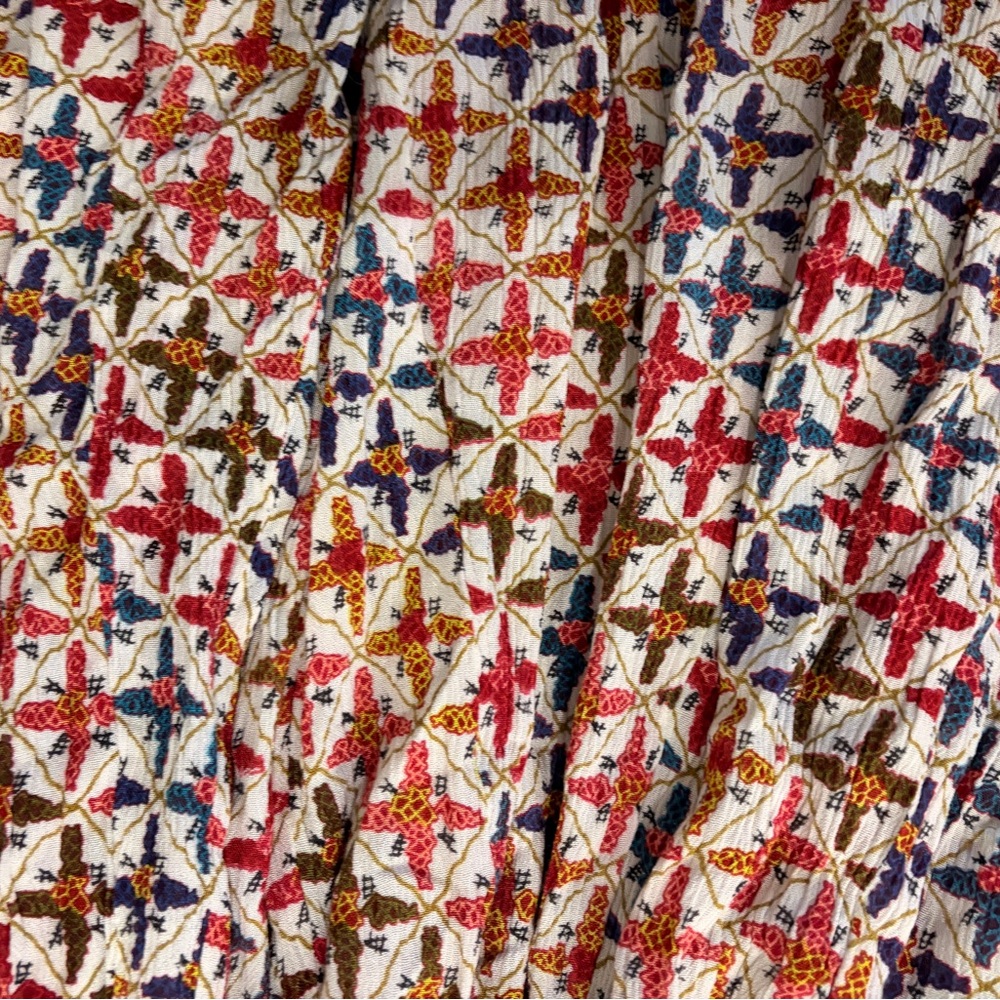 Free People Cream Multicolor Printed Smocked Sundress - Picture 3 of 4
